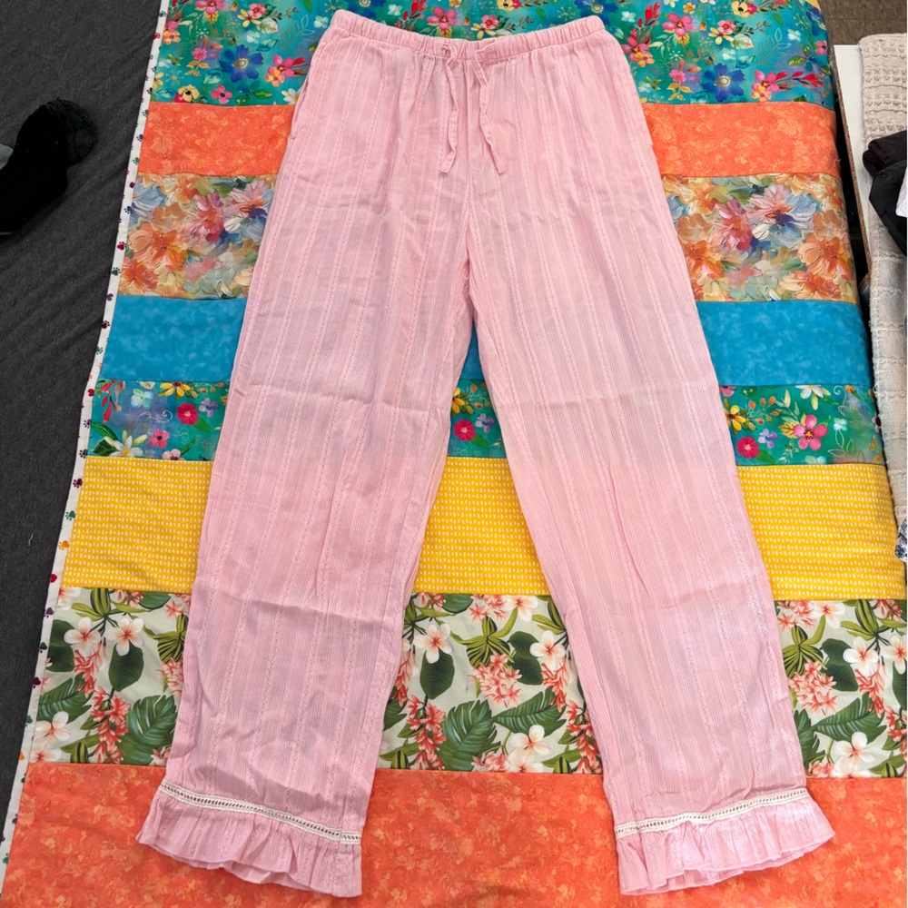 Pink Cotton Pants